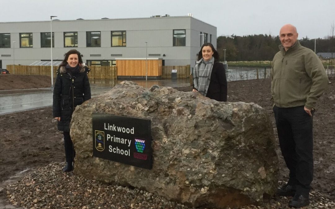 School site boulder becomes a feature