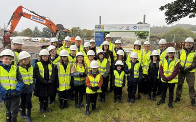 Turf cutting ceremony marks official start of Forres Academy works